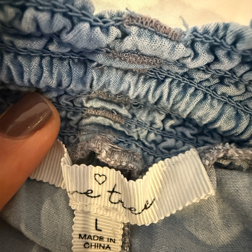 Light Blue Ruffled shorts - Picture 3 of 3